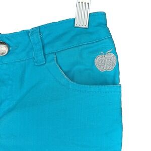 Apple Bottoms turquoise jeans pants Capri Y2K‎ embroidered girls size 12